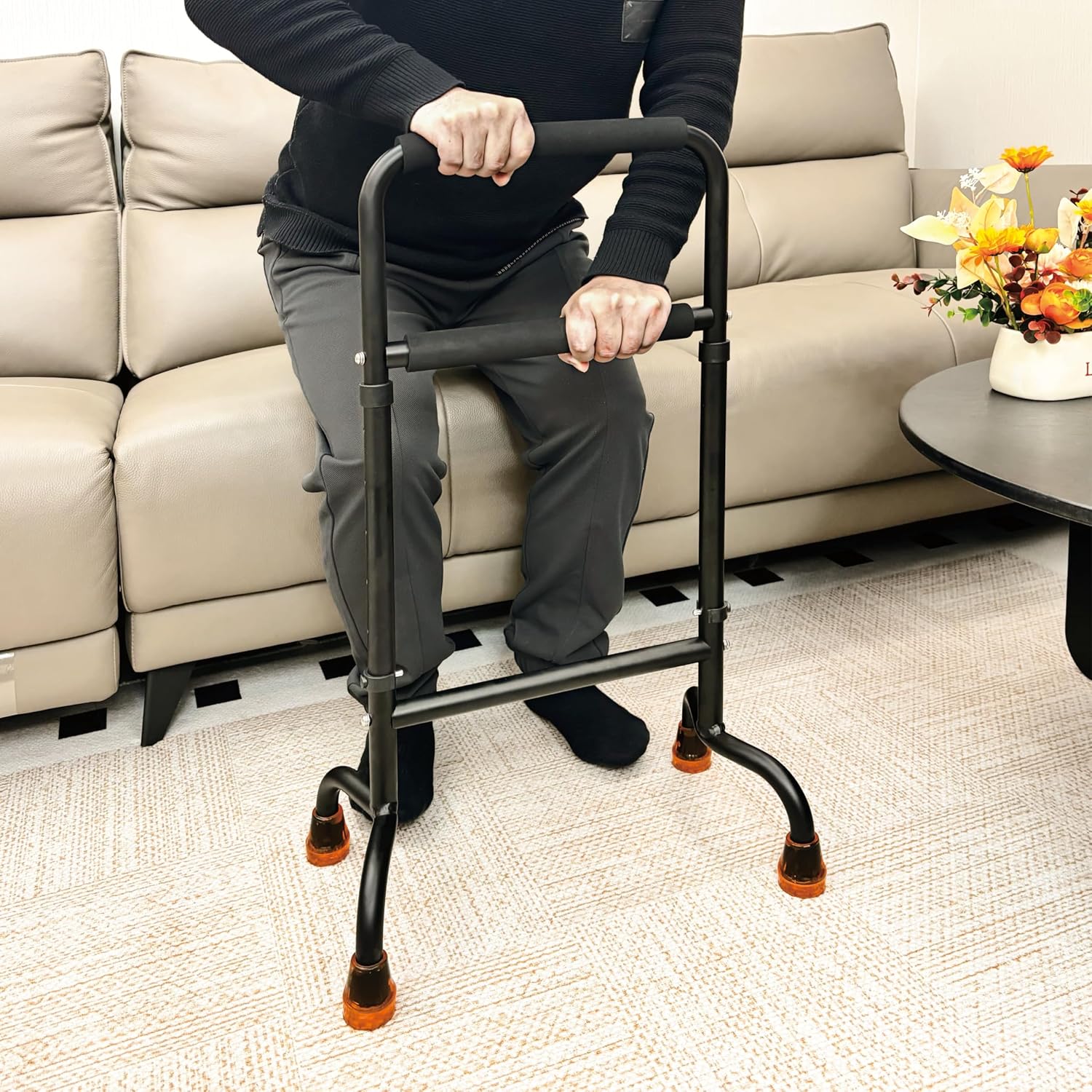 Stand Assist for Chair & Couch - Height Adjustable Mobility Aid for Seniors, Lightweight Aluminum Frame with 450lb Capacity