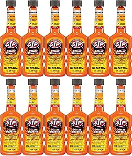 STP Octane Booster, Fuel Intake System Cleaner, Bottles, 5.25 Fl Oz, Pack of 12