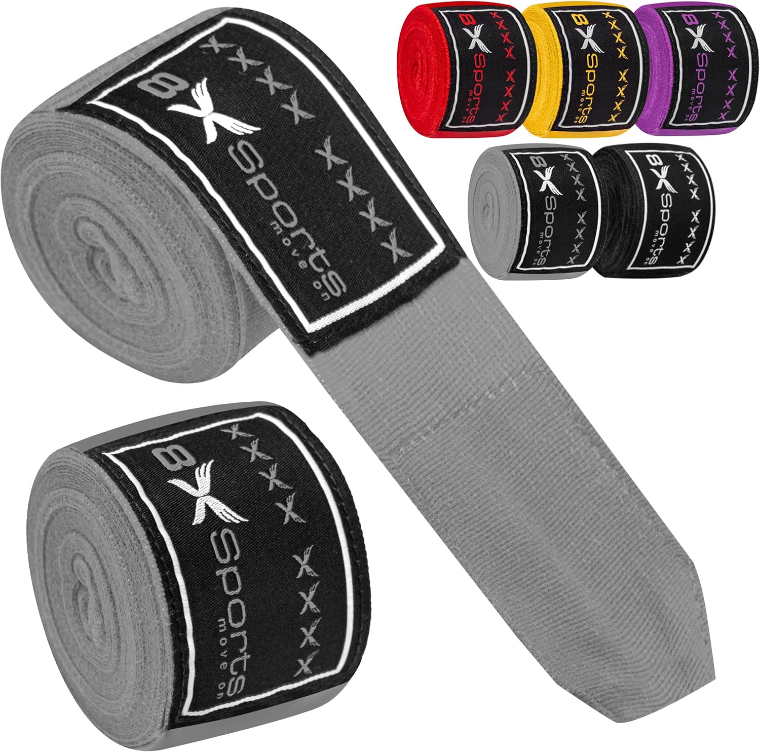 8Xsports Boxing Hand Wraps Inner Gloves for Boxing Wraps set - 4.5m Elasticated Thumb Loop Bandages Men Women Under Mitts Boxing Wrist Wraps Protection, Muay Thai MMA Kickboxing