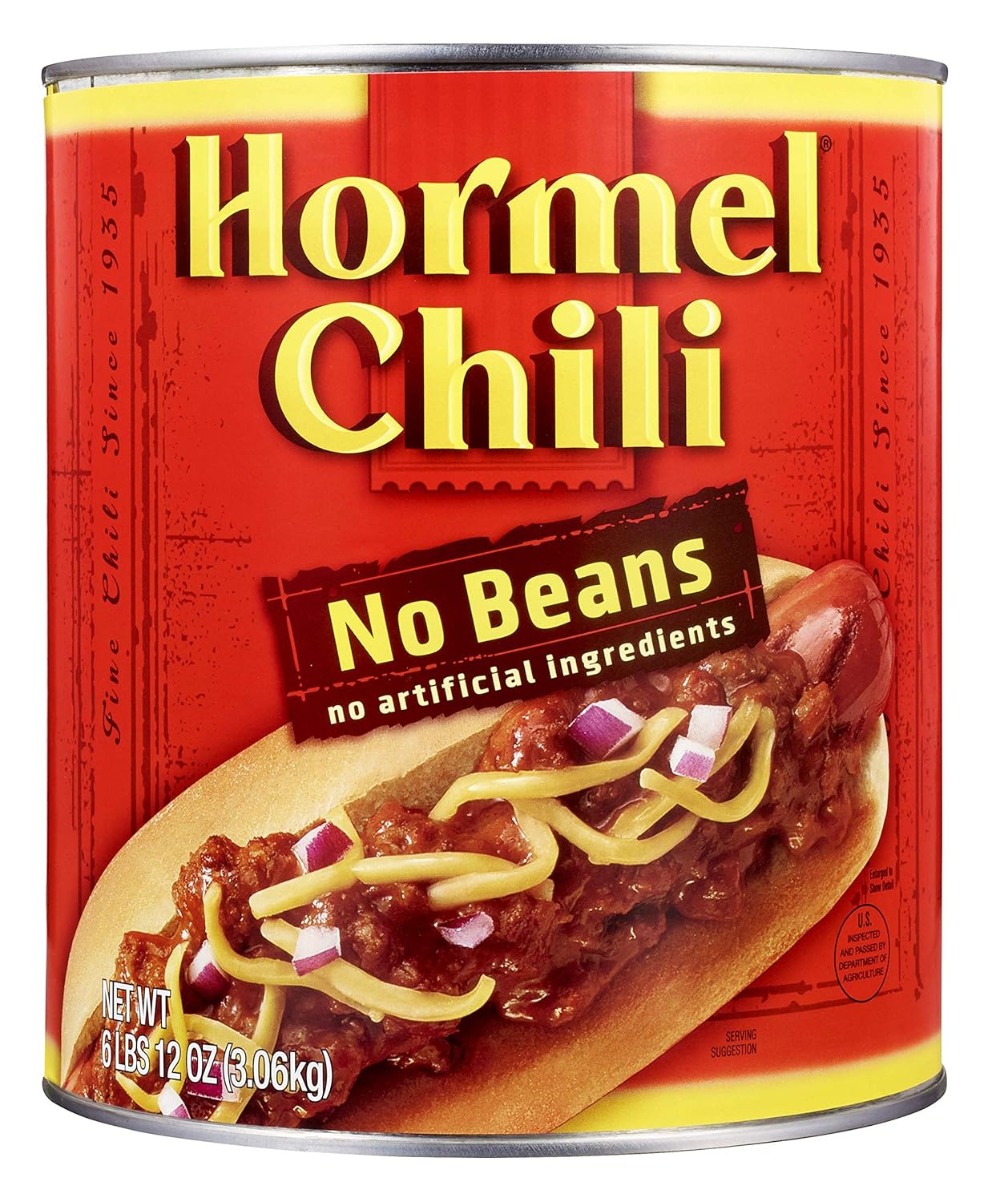 HORMEL Chili No Beans, 108 Ounce