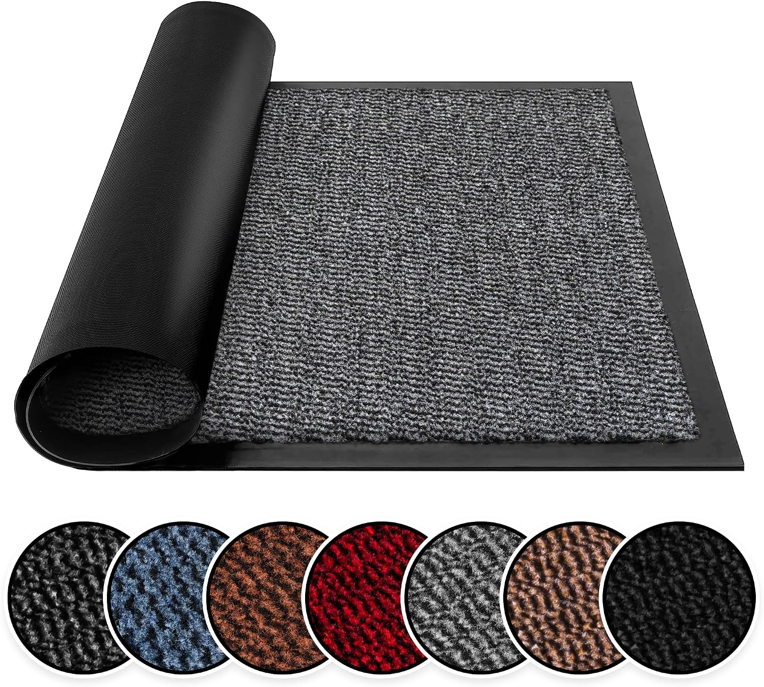 BLADO Barrier Mat Non Slip Door Mat Rubber Mats Floor Mats Kitchen Rugs Washable Light Weight Rubber Multi Colour and Sizes Heavy Duty