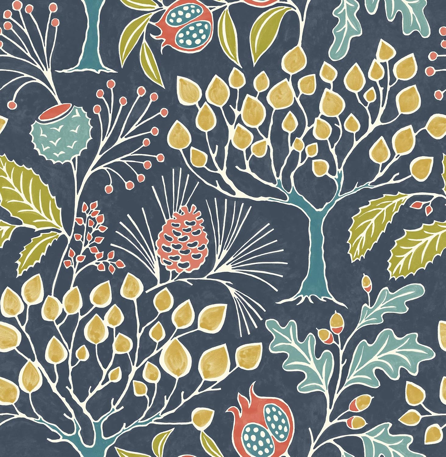 NuWallpaper NUWALL 2018 Groovy Garden Navy (SW)