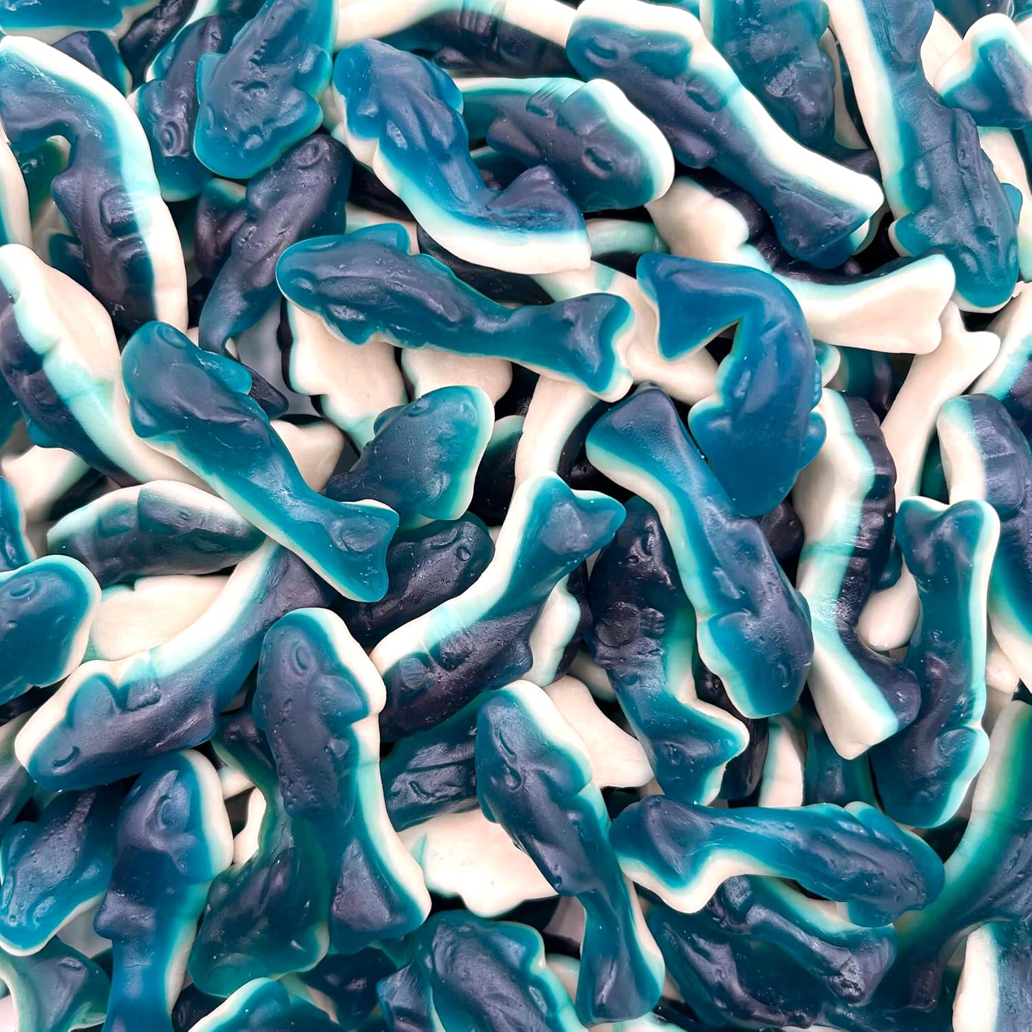 Gummy Sharks, Gummy Candy, Blue Raspberry Flavor, 1 Lb Bag