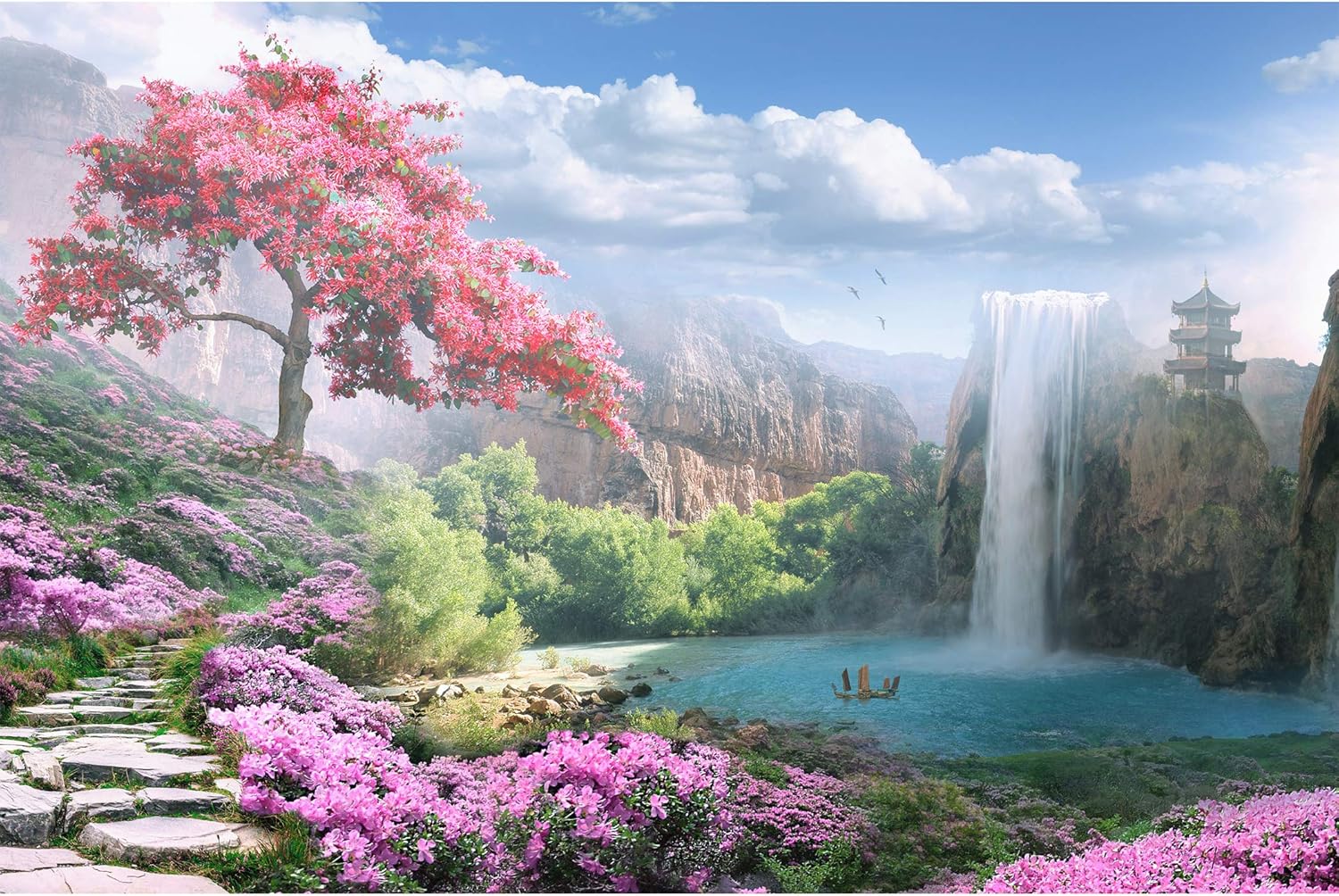 Tektalk 1000 Piece Puzzles for Adults Jigsaw Puzzles for Adults (Otherworldly Land of Peace)