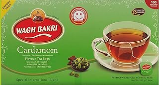 Wagh Bakri Cardamom Natural Flavour Tea Bags - 100 Enveloped Tea Bags