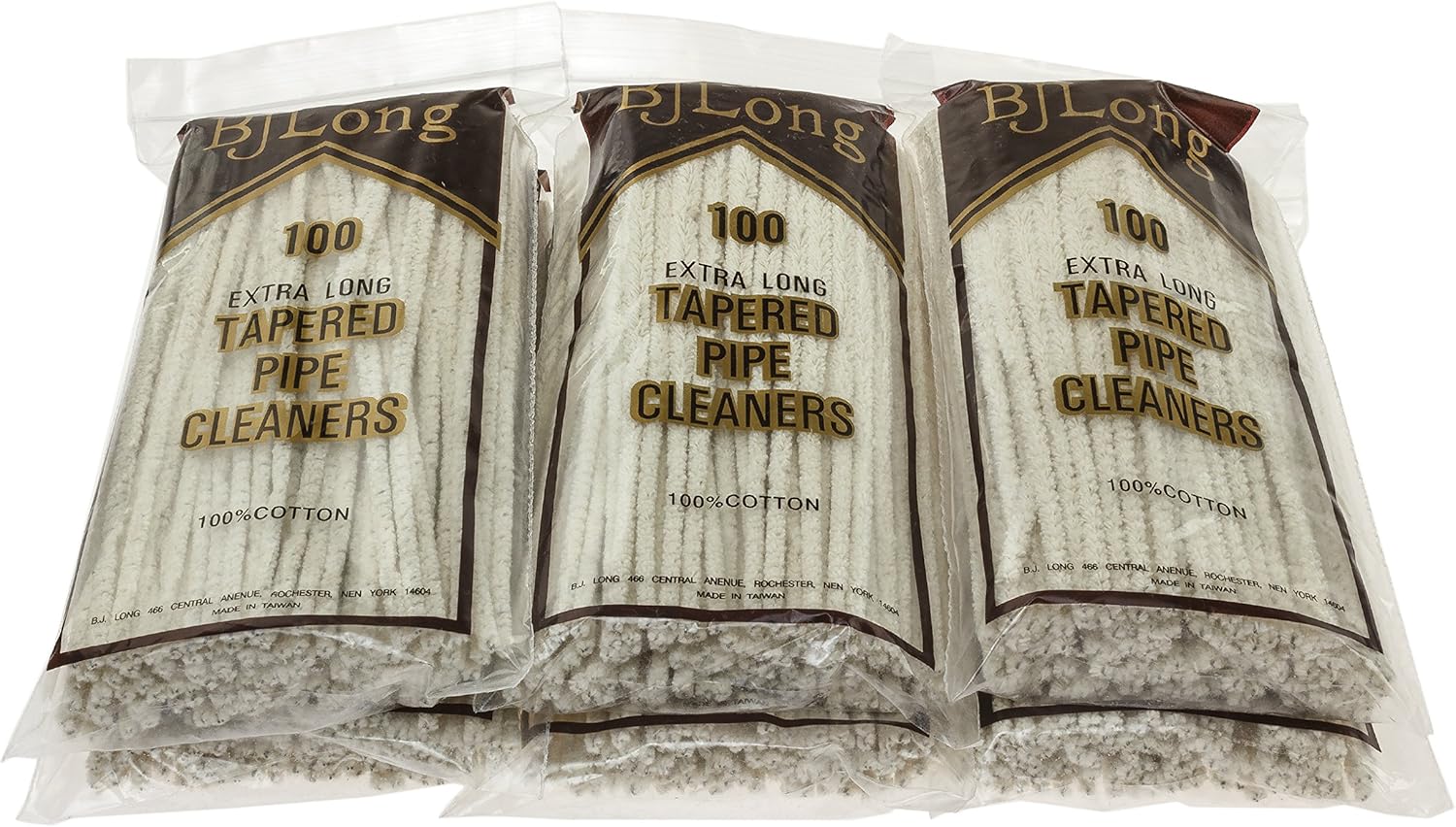 BJ Long Extra Long Tapered Pipe Cleaners 100 Count - 6 Pack TP-1421