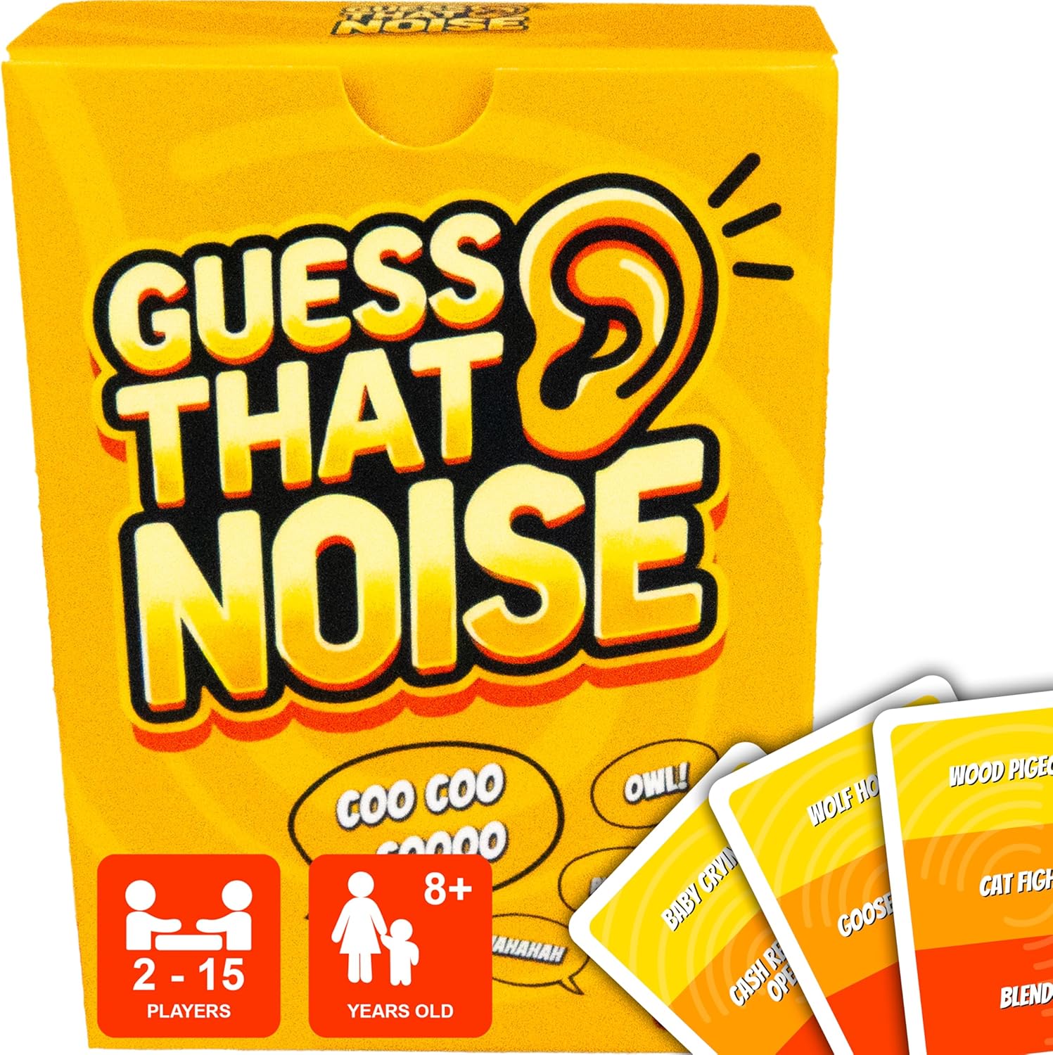 Worgan Games Funny Sound Impressions Party Game - Guess That Noise | Fun for Family & Friends | 2-15 Players, Ages 8+ | Perfect for Kids, Teens, Adults