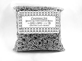 1 Pound Bright Aluminum Chainmail Jump Rings 16G 5/16" ID (3000+ Rings)