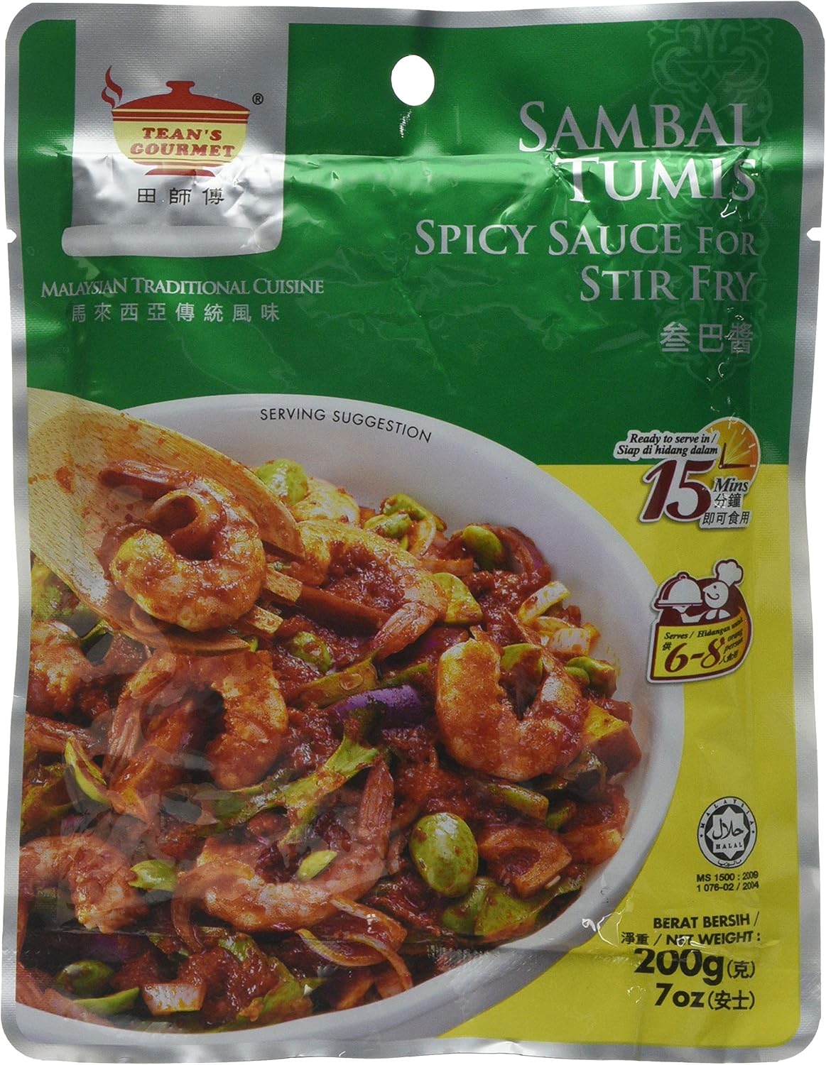 Tean's Gourmet Sambal Tumis Paste, 200 g Ven_FD09-078