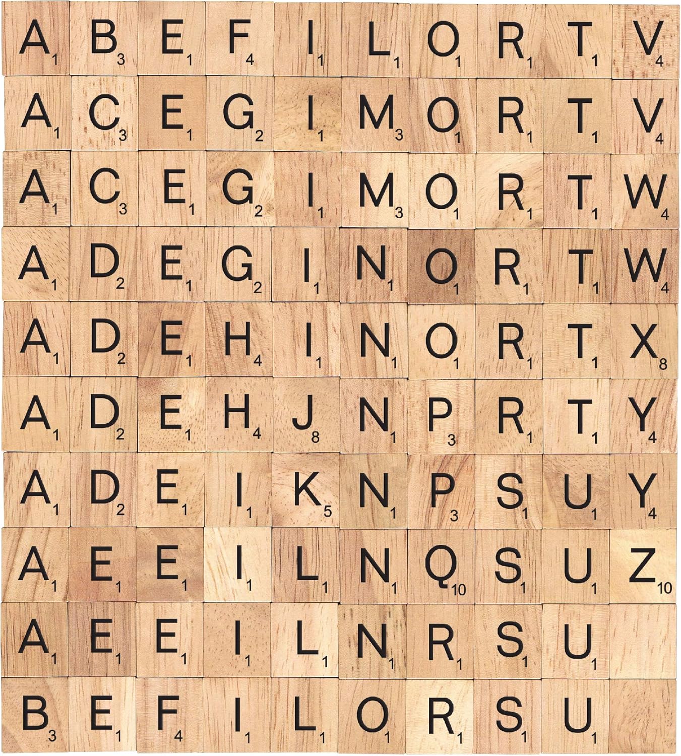 Scrabble Tiles Letters 100 Craft Wooden Piece