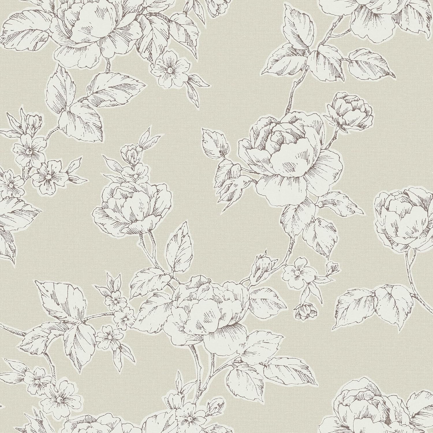 Laura Ashley Pollington Roses Natural Wallpaper