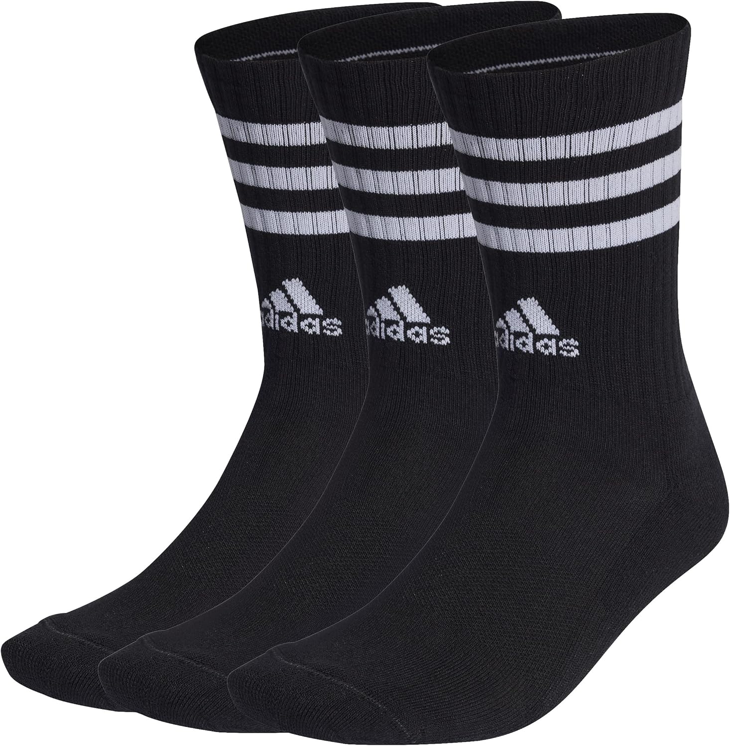 adidas Unisex 3-stripes Cushioned Crew Socks 3 Pairs Crew Socks (pack of 3)