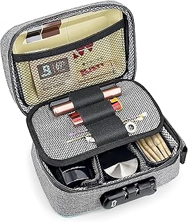 OZCHIN Smell Proof Bag with Combination Lock Tobacco Pipe Pouch Bag File Organizer Case Container Medicine Lock Box Odorless Storage Bag Great Gift for Friend