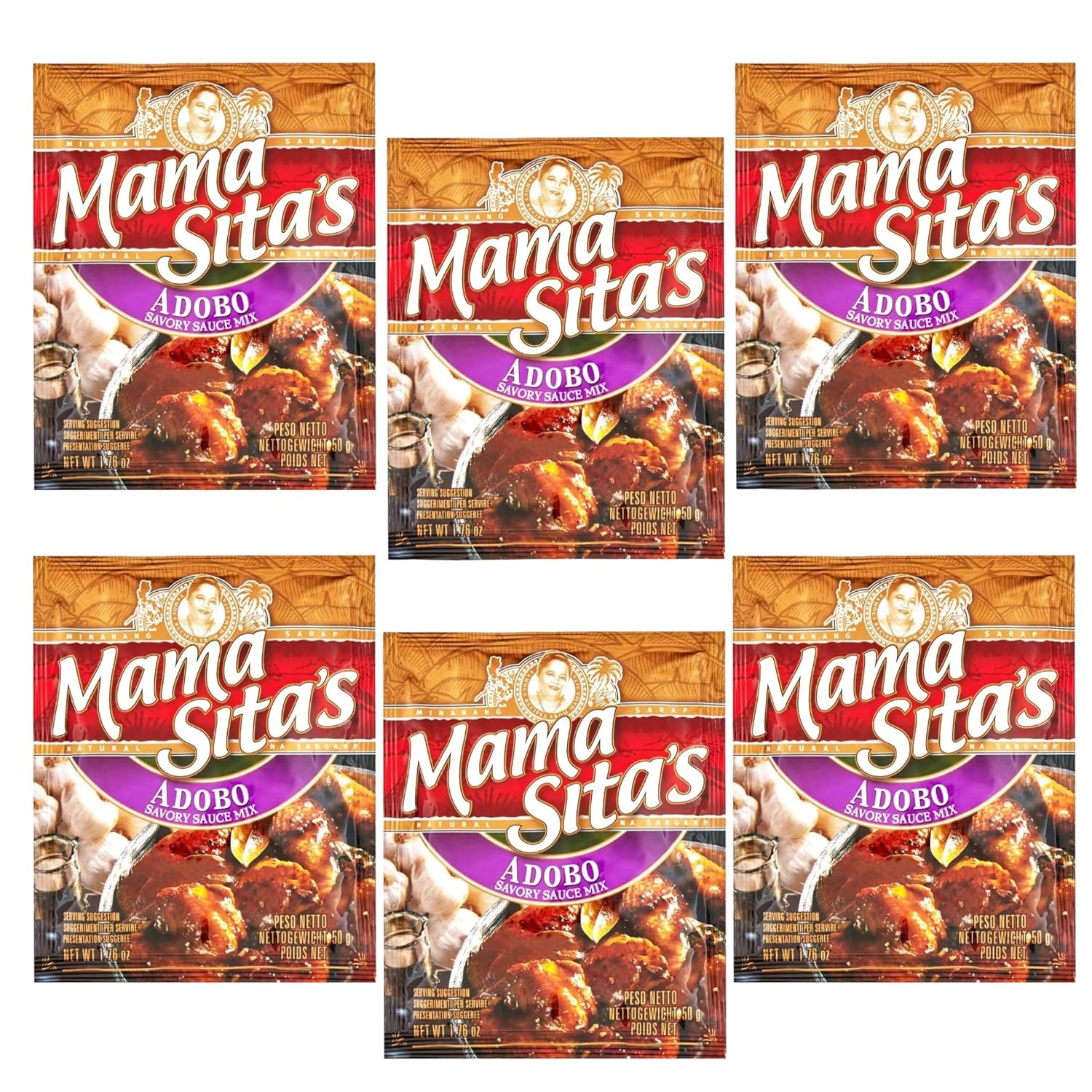 Mama Sita's Adobo (Savory Sauce Mix) - 1.76o Ounce (Pack of 6)