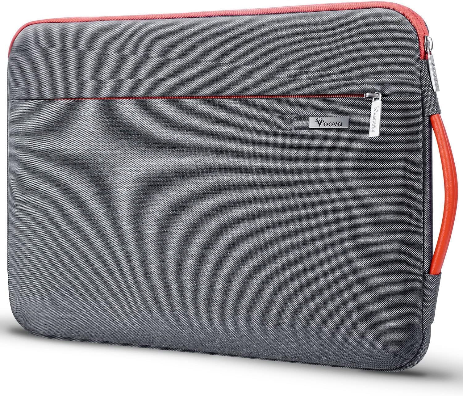 Voova 360°Protective Laptop Sleeve Case 14-15 inch, Waterproof Slim Computer Cover Bag with Handle Compatible with MacBook Air 15 M2/M3/M4, MacBook Pro 15, Hp chromebook 14, Grey