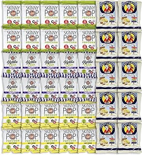 Niro Assortment | Bulk Popcorn, Skinny Pop & Pirate's Booty Snack Pack – 40 Pack Variety Kit with 4 Delicious Flavors | Individual Popcorn Bags