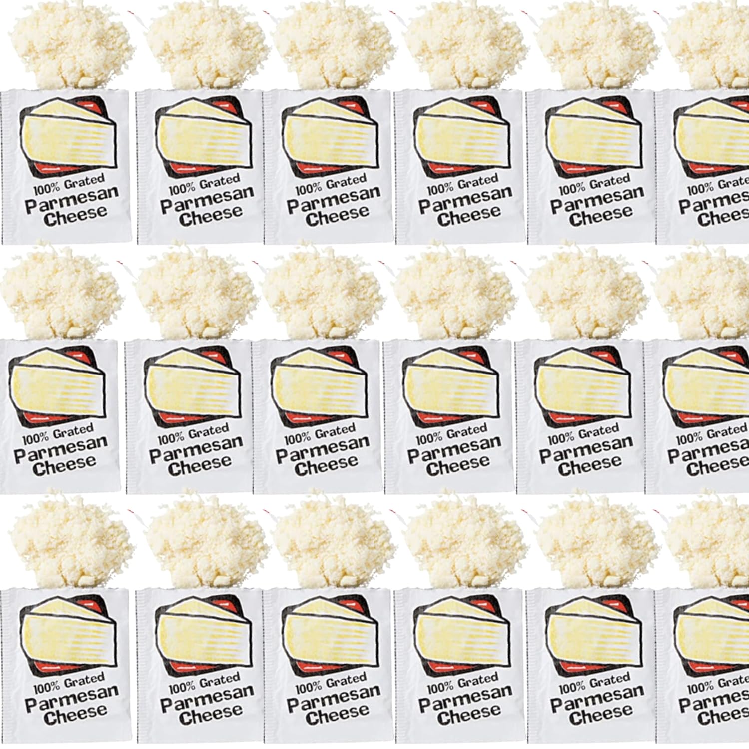 Parmesan Cheese Packets – 50 Count Single Serve 3.5g | 100% Real Grated Parmesan Cheese for Pizza, Pasta, Salads, Lunch, Takeout & Food Service | Individually Wrapped, Shelf-Stable, No Refrigeration Needed