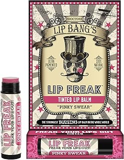 Doctor Lip Bang's BUZZING Lip Balm | Lip Freak| 100% All Natural | Cruelty Free | Tinted | Pinky Swear