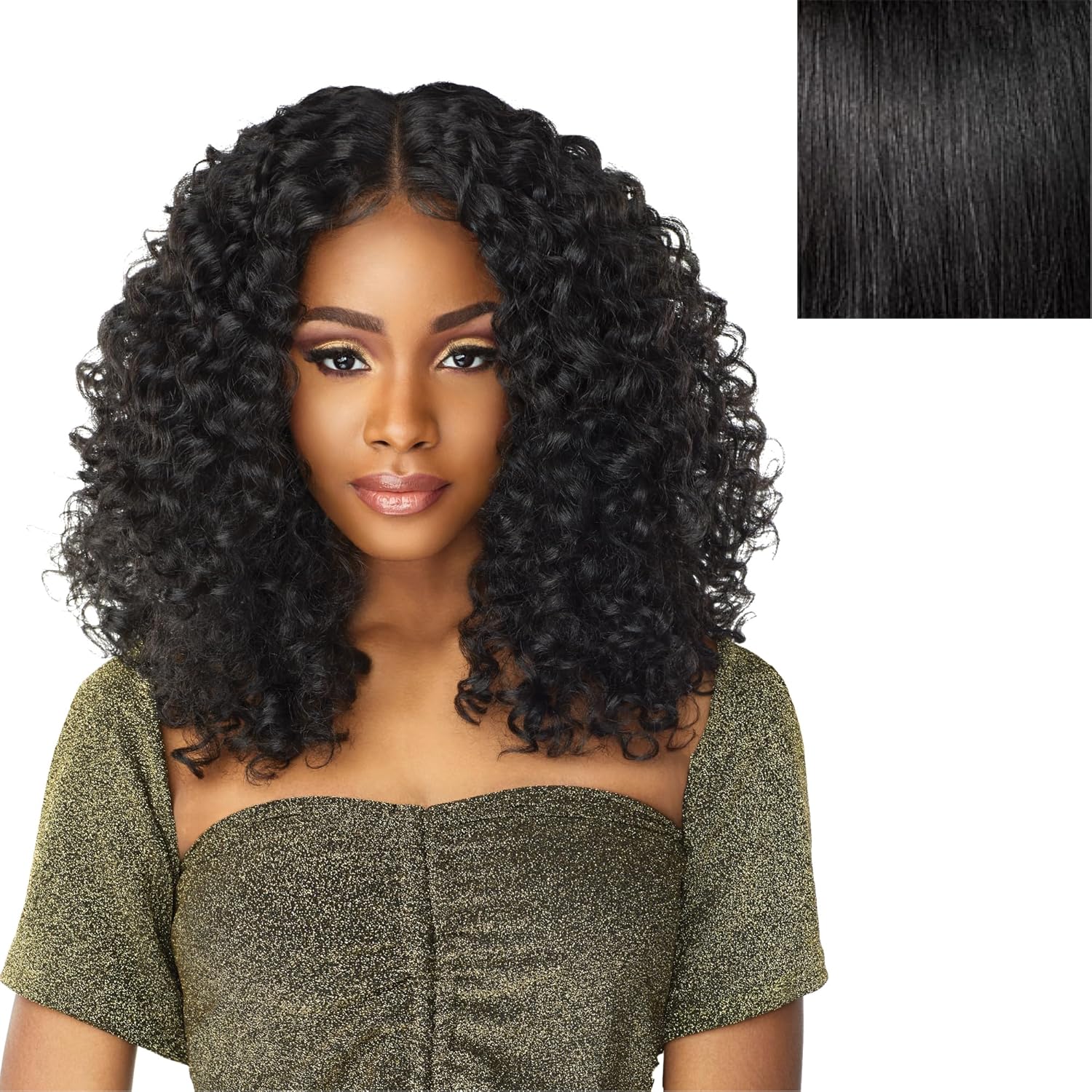 Sensationnel Butta lace front wigs - butta unit 5 glueless extra wide 5 inch deep part synthetic wig preplucked hairline hd lace with babyhair - Butta unit 5 (1 JETBLACK)