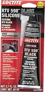 LOCTITE Automotive RTV Silicone Gasket Maker Black 598 - High Performance, Sensor-Safe, Non-Corrosive, Flexible, Oil Resistant - 80 ml, 1 Pack
