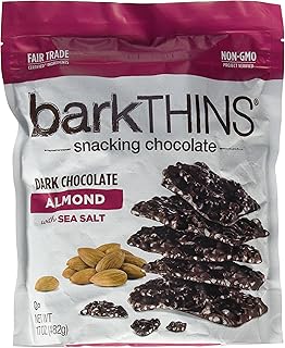 Bark Thins Snacking Dark Chocolate ALMOND with Sea Salt 17 Oz.(Pack of 1)