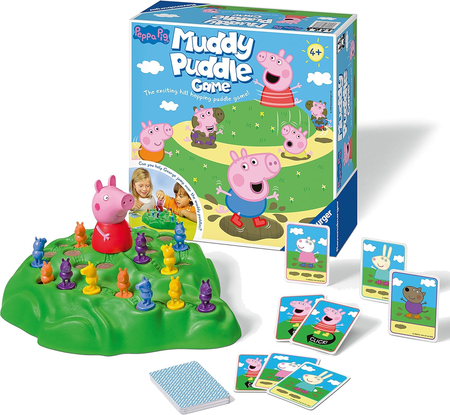 Ravensburger Peppa Pig Muddy Puddles Game for Kids Age 4 Years and Up - 2 to 4 Players