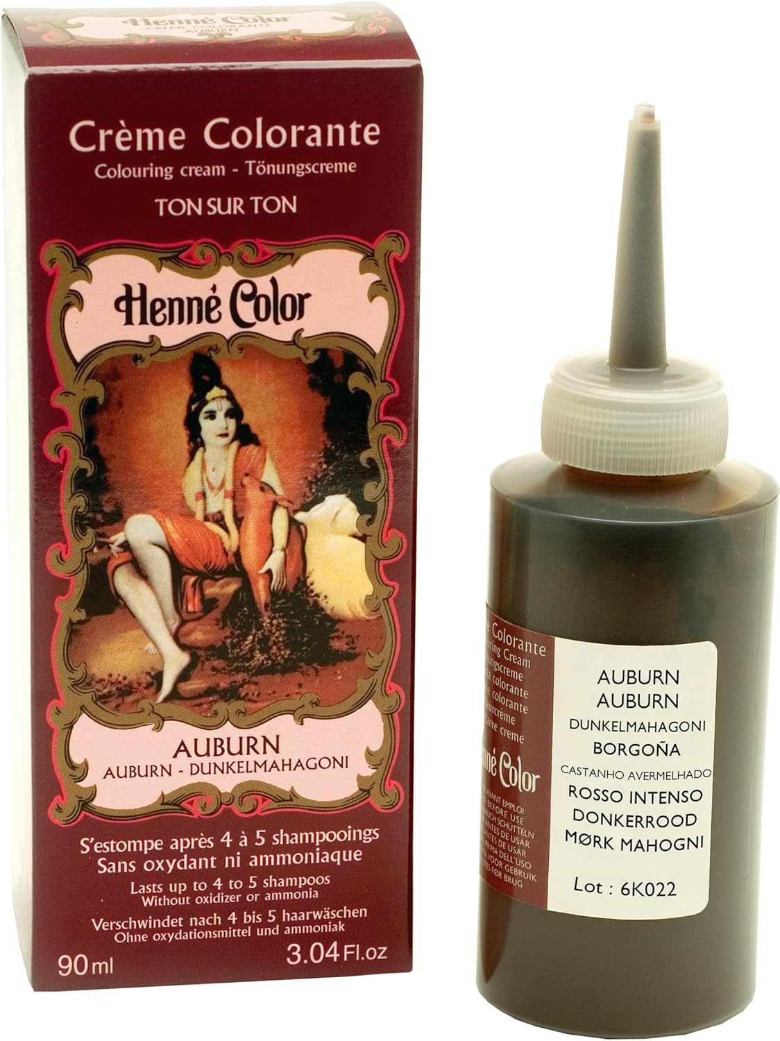 Henne Color Auburn Henna Hair Colouring Cream 90 ml