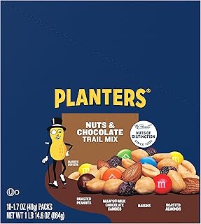 Planters Chocolate Trail Mix Nuts (1.7 oz Bags, Pack of 18)