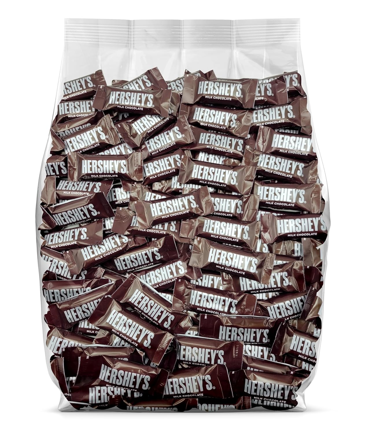 Hershey Miniature Milk Chocolate Candy Bars - 2lb Bulk Hershey Miniatures - 100 Individually Wrapped Hershey Chocolate Bars - Bulk Candy Pack of Miniature Hershey Bars - 100 Pieces