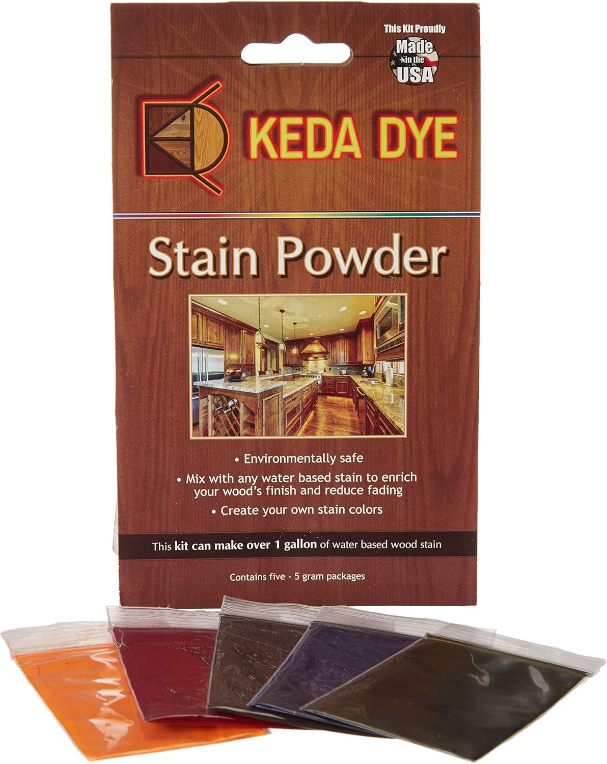 Wood Dye - Aniline Dye 5 Color Kit - Wood Stain Powder