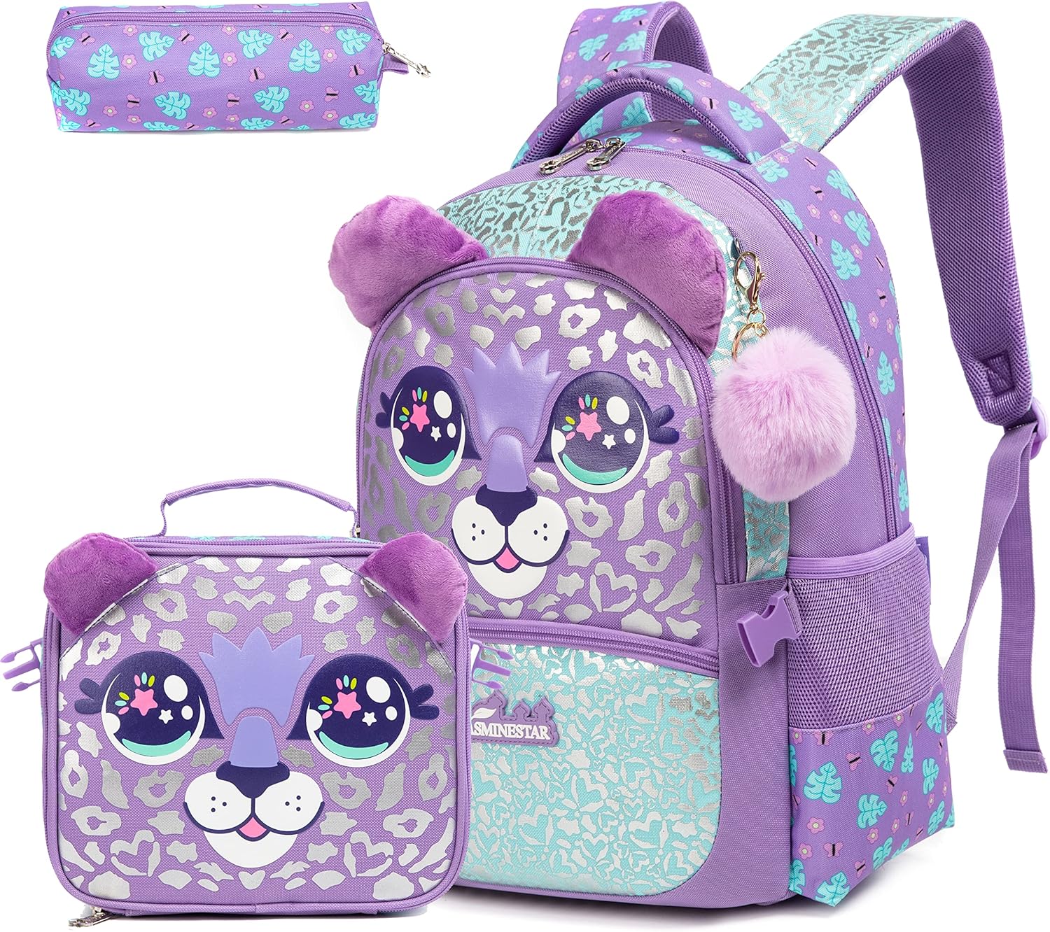 Kids Backpacks for Girls School Bag with Lunch Box School Backpack for Girls Set Cute Bookbag for Kindergarten