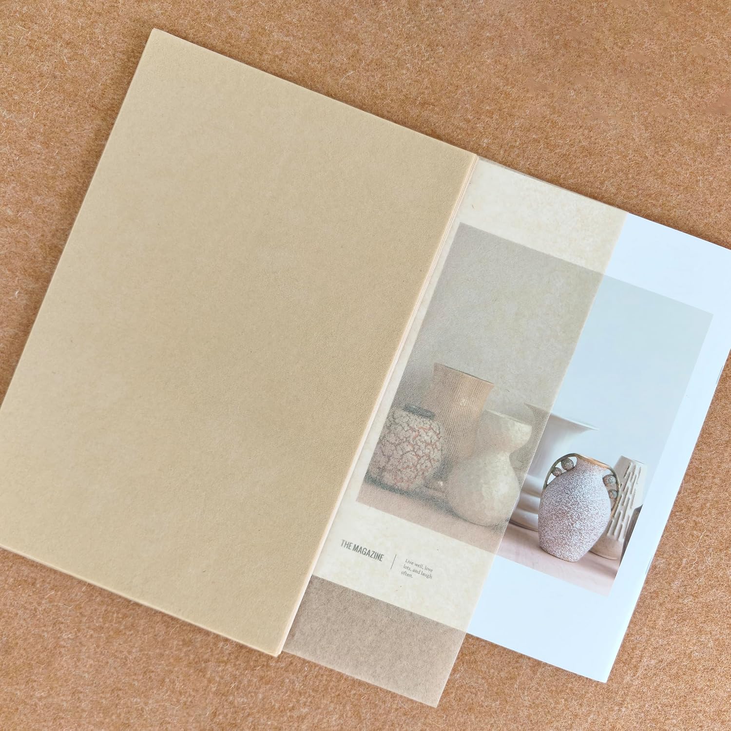 100 Sheets Bamboo Pulp Rice Paper, Wet-Strength Tissue Paper (Natural Tone)