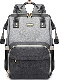Diaper Bag Backpack for Women, Baby Bags for Girls,Diaper Bag with Changing Pad, and Insulated Pockets (Dark Grey +Light Grey)