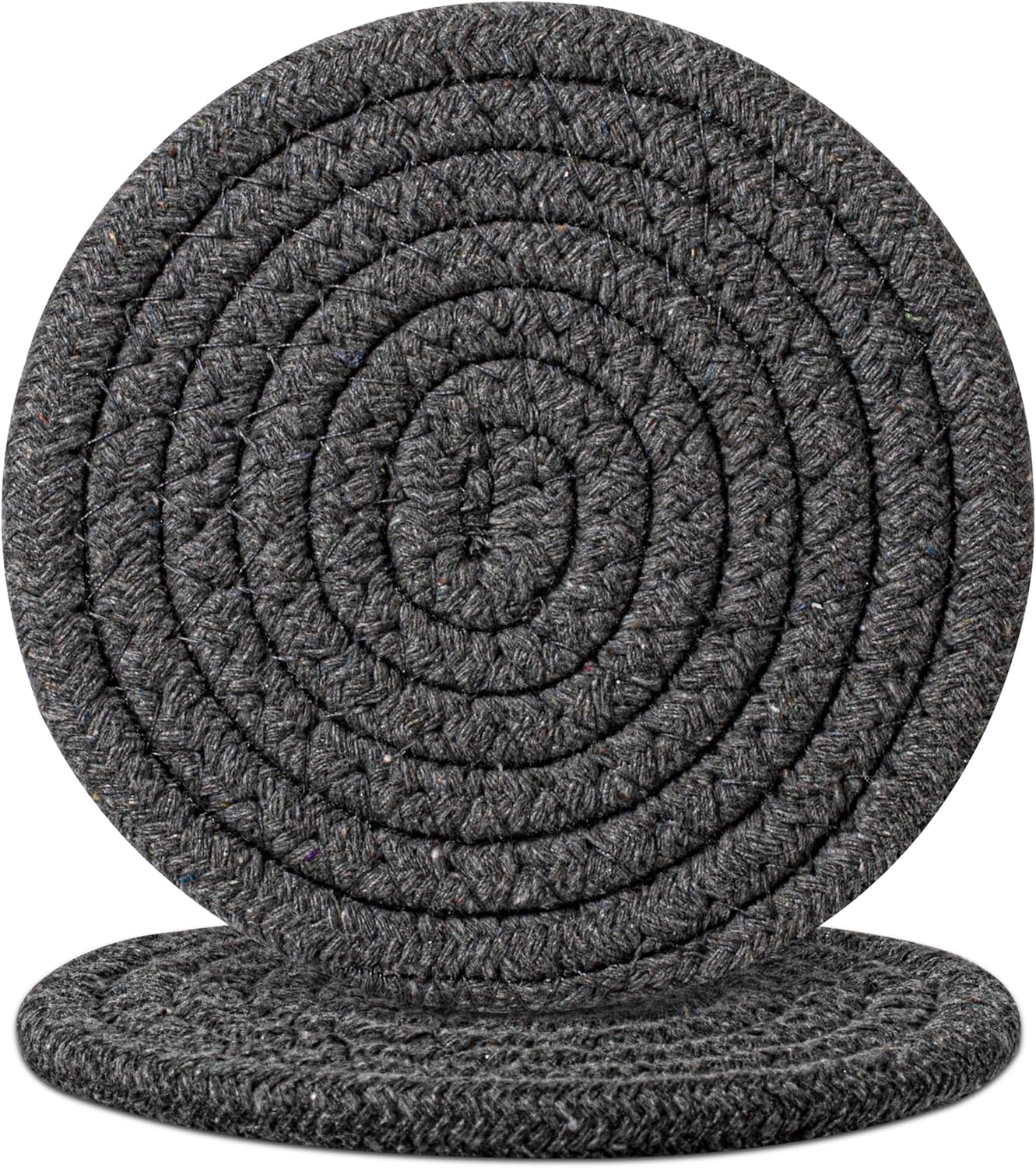 2 Pcs Grey Drink Coasters, 4.3 inch