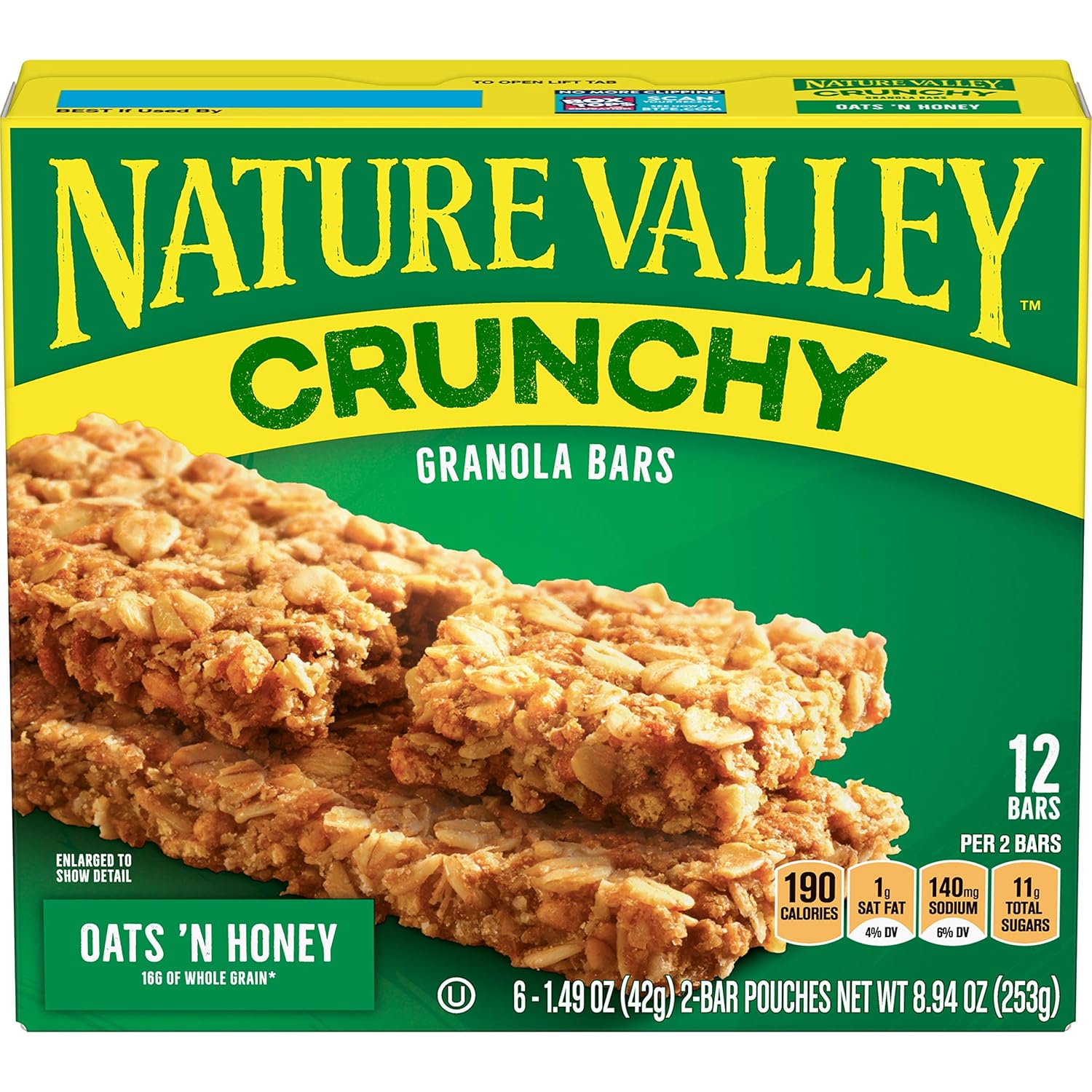 Nature Valley Oats 'n Honey Granola Bars 8.94 oz (12 Bars)