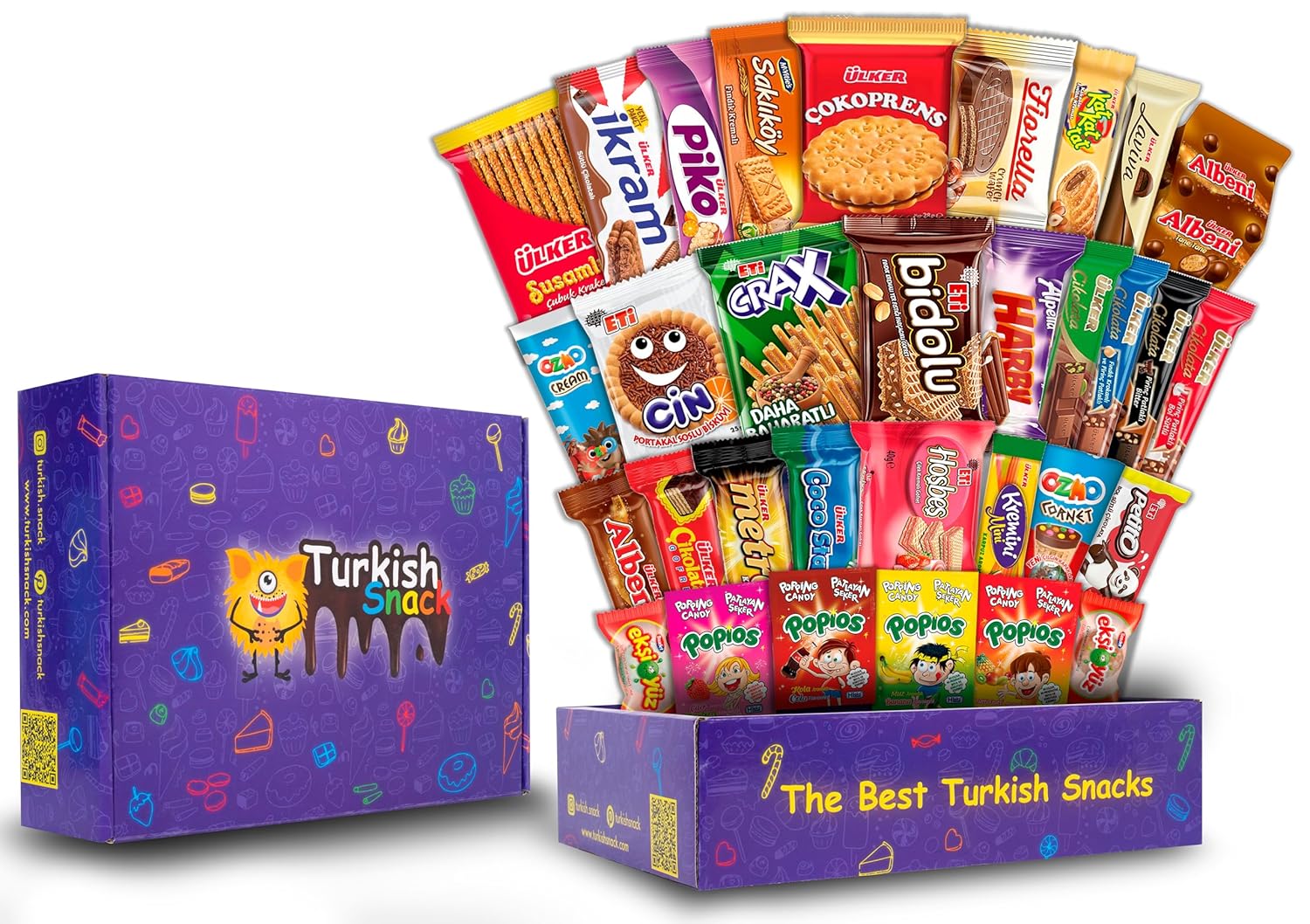 International Snack Box, Turkish Snack Box, Premium Exotic Foreign Snack Food Gifts, Variety Taste Care Package, International Assortment Bulk Snacks, Asian European Chocolates, Delight Mystery Pack