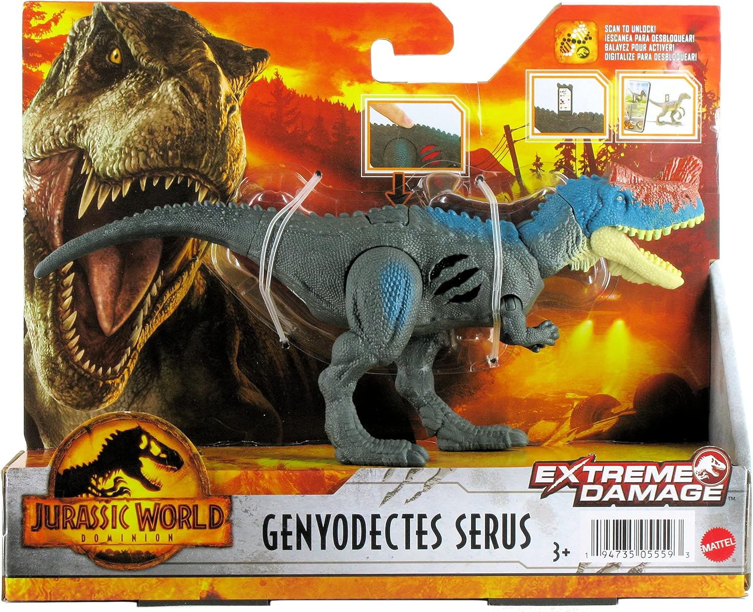 Jurassic World Dominion Extreme Damage Genyodectes Serus Dinosaur Action Figure