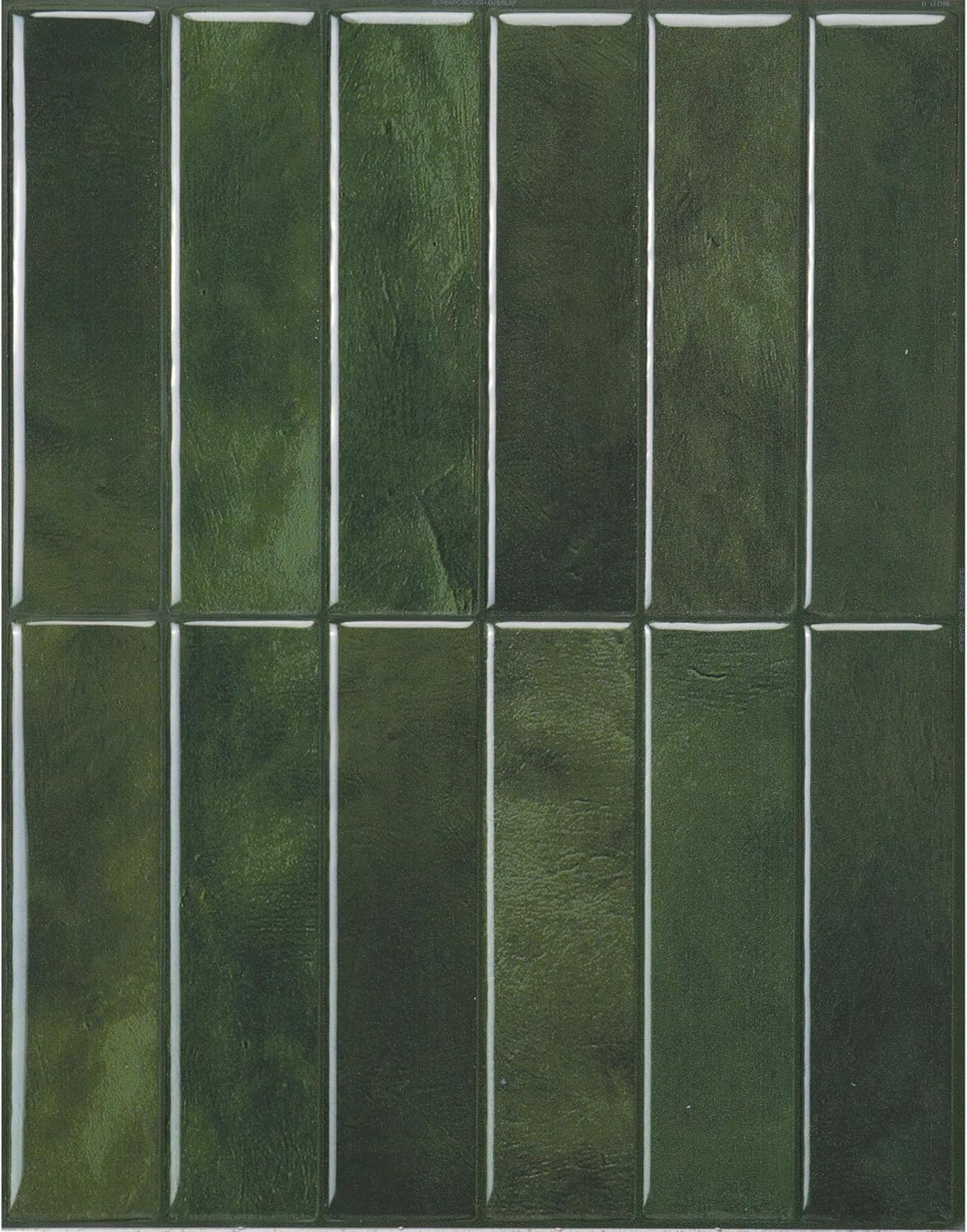 Smart Tiles SMART TILES Peel and Stick Backsplash - 5 Sheets of 11.43'' x 9'' - 3D Adhesive Peel and Stick Tile Backsplash for Kitchen, Bathroom, Wall Tile, Sefrou Green