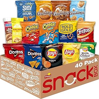 Frito Lay Ultimate Classic Snacks Package, Variety Assortment of Chips, Cookies, Crackers, & Nuts, (Pack of 40) (Packaging May Vary)