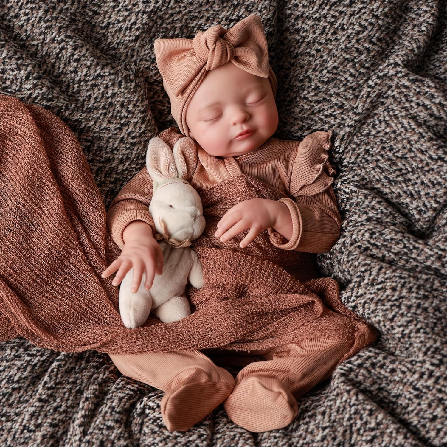 JIZHI Reborn Dolls 20 Inch Reborn Babies Dolls Girls Realistic Baby Cloth Body Sleeping Reallife Newborn Look Real Lifelike Toddler Close Eyes