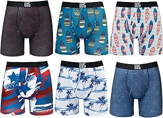 Warriors & Scholars | Mens Boxer Briefs | Boxer Briefs for Men Pack of 6 | Mens Boxer Briefs Underwear | Boys Boxer Briefs