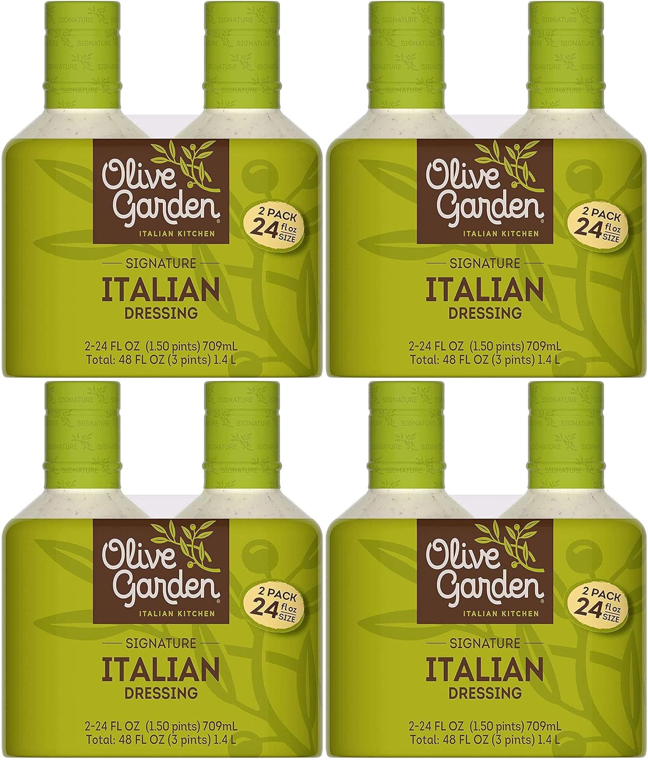 2/24oz Pack Olive Garden Signature Italian Dressing (Original Version) (Original Version) Pack of 4