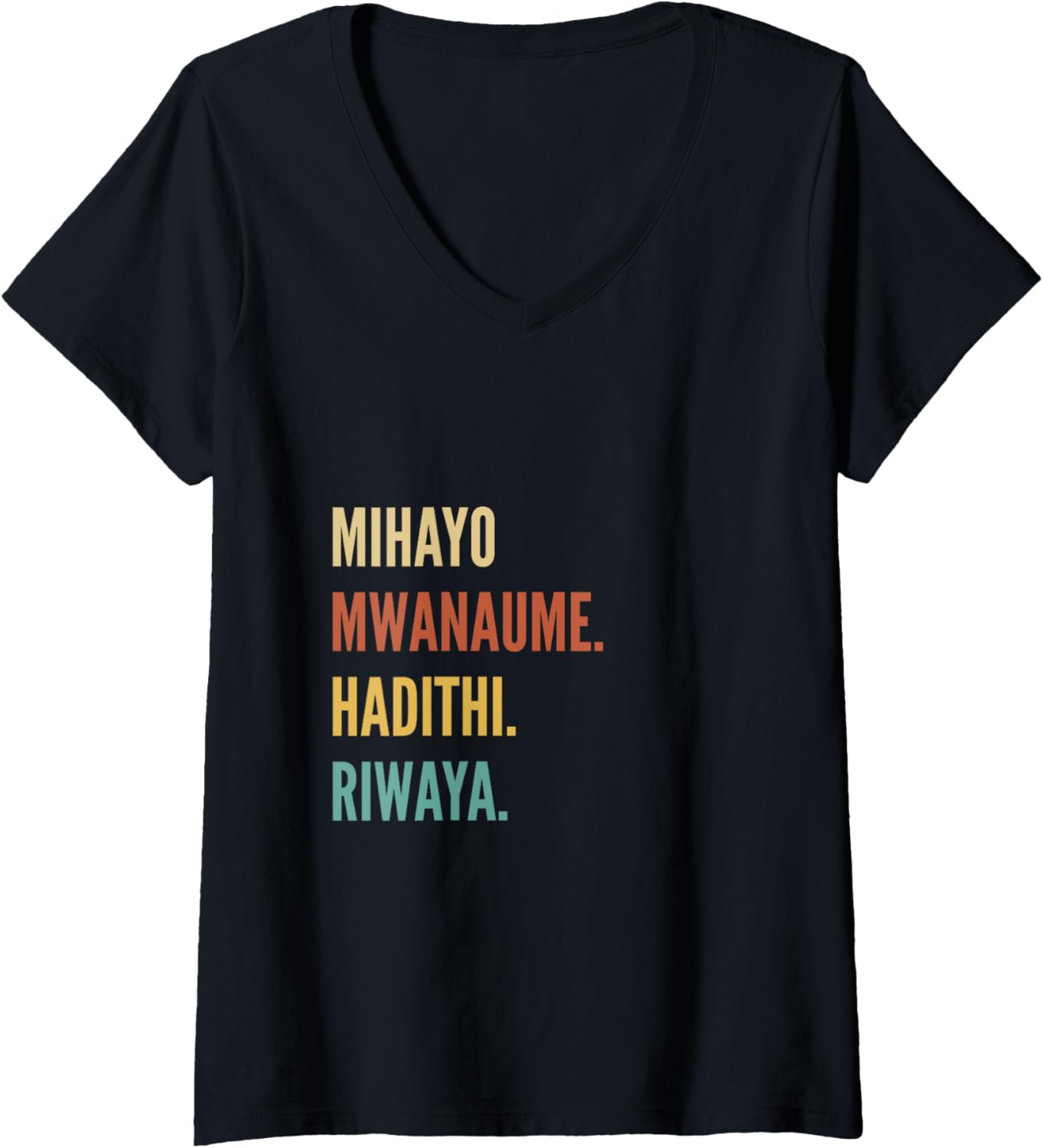 Funny Swahili First Name Design - Mihayo V-Neck T-Shirt