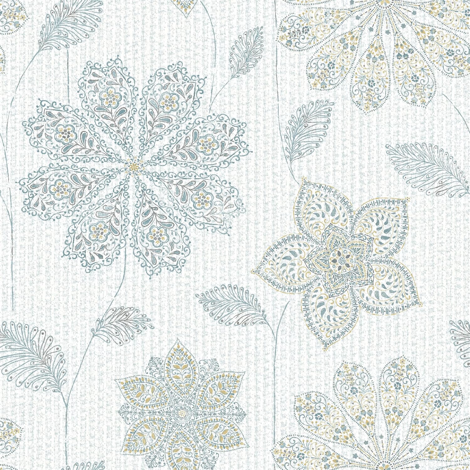 NuWallpaper NU1697 Gypsy Floral Decal - Blue
