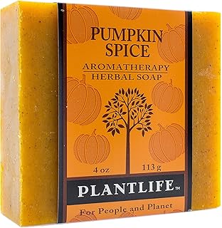 Plantlife Pumpkin Spice Bar Soap - Moisturizing and Soothing Soap for Your Skin - Hand Crafted Using Plant-Based Ingredients - Made in California 4oz Bar