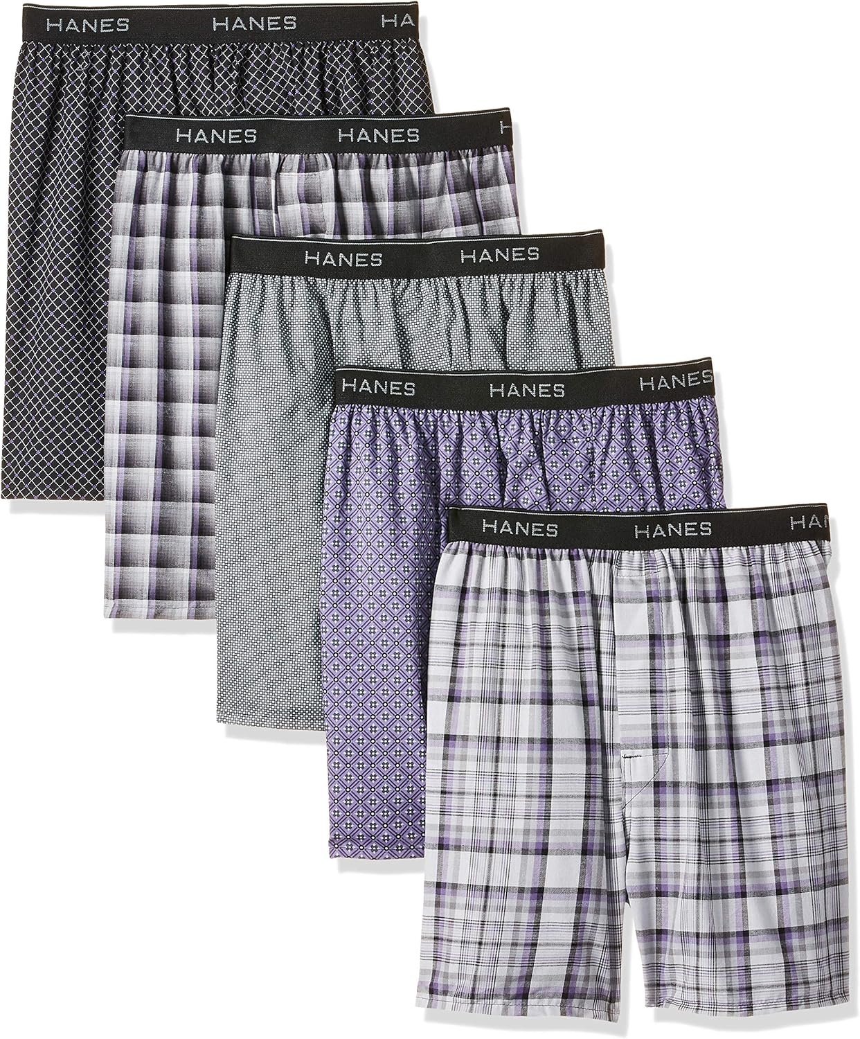 Hanes Pack, Cool & Breathable Cotton Underwear, Moisture-Wicking Boxers for Men