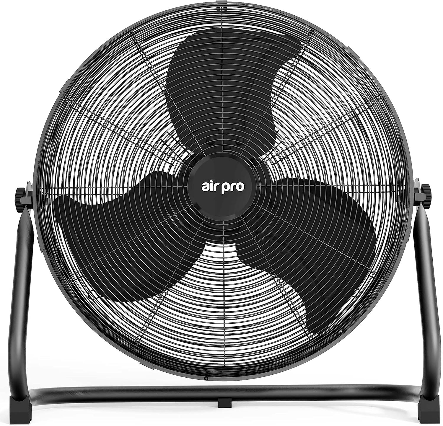 Air Pro 20" Floor Fan - Powerful Air Cooling & Circulating Fan with 3 Speed Setting & Adjustable Tilt - Indoor Home, Office, Gym Fan Quiet Portable Electric Fan with Metal Blade & Body 1.6m Long Cable