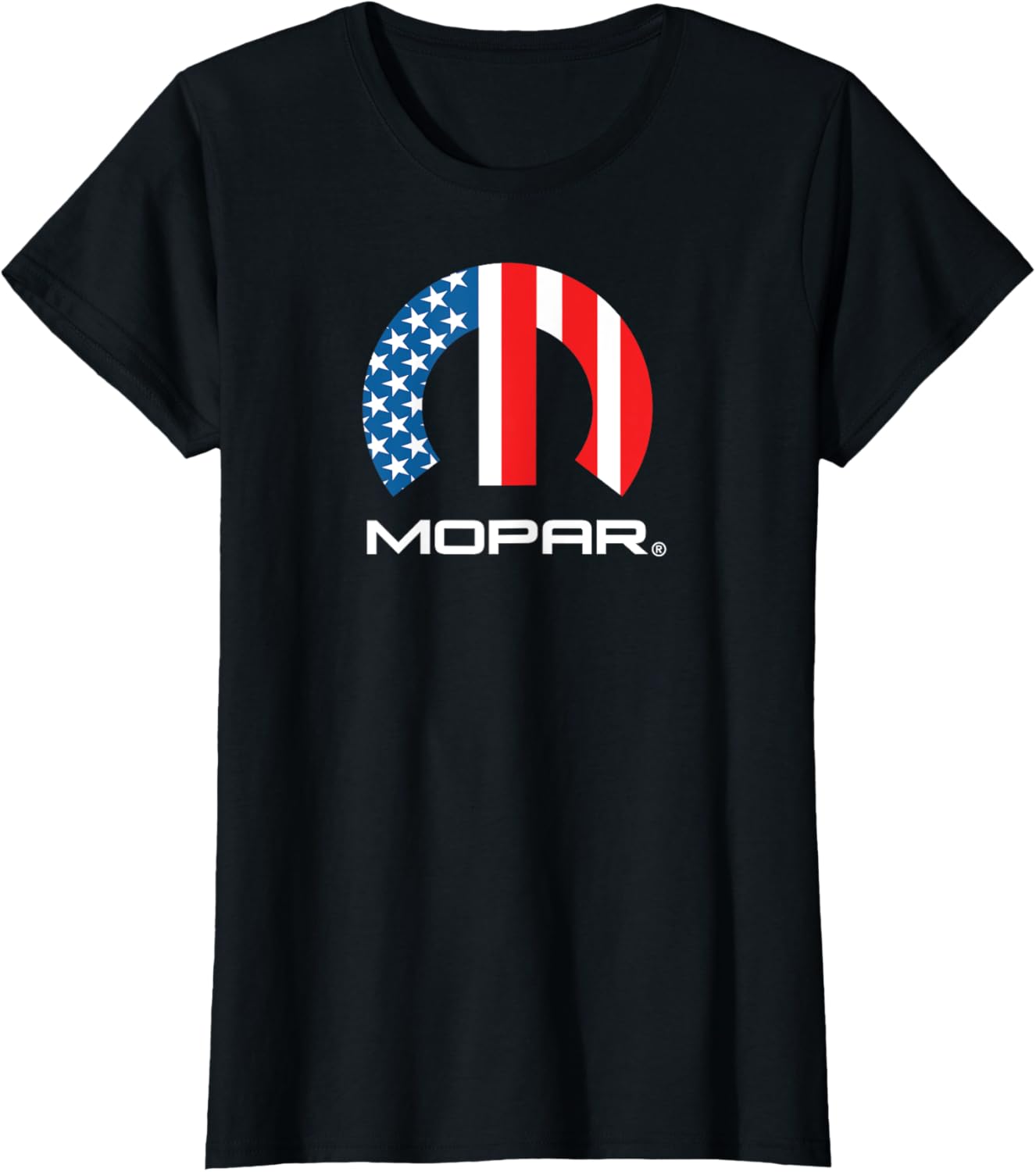 Mopar American Flag White Logo T-Shirt