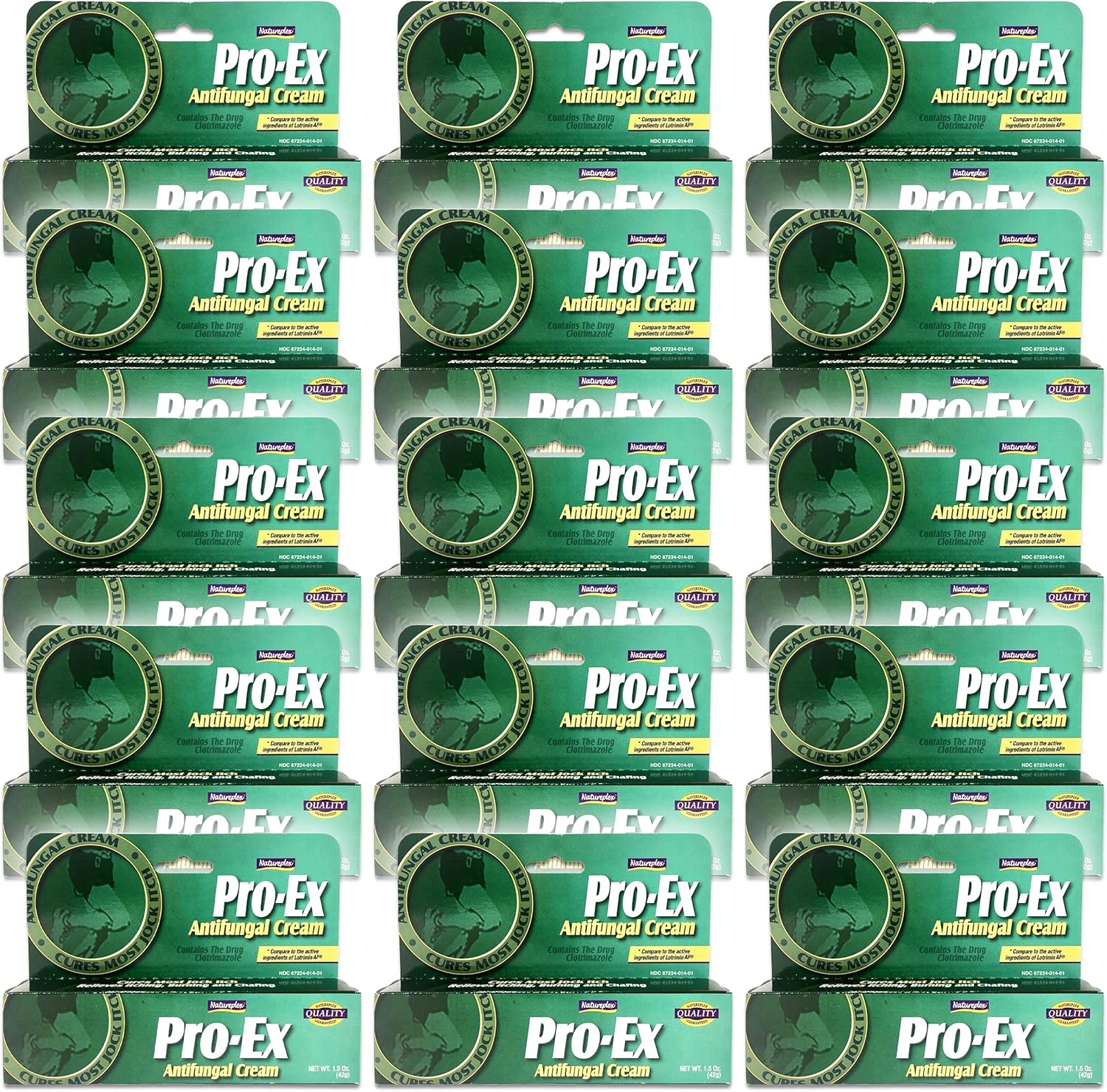 Clotrimazole Anti Fungal Cream Pro-Ex 1% 45grams x 15 tubes