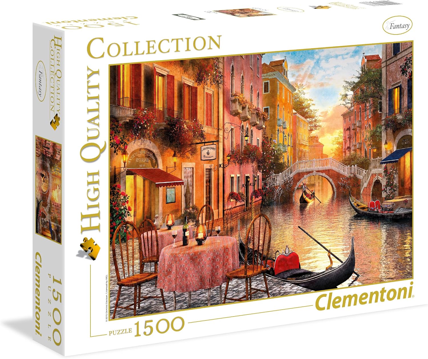 Clementoni 316687 Clementoni-31668 Collection-Venezia-1500 Pieces, Multicolored